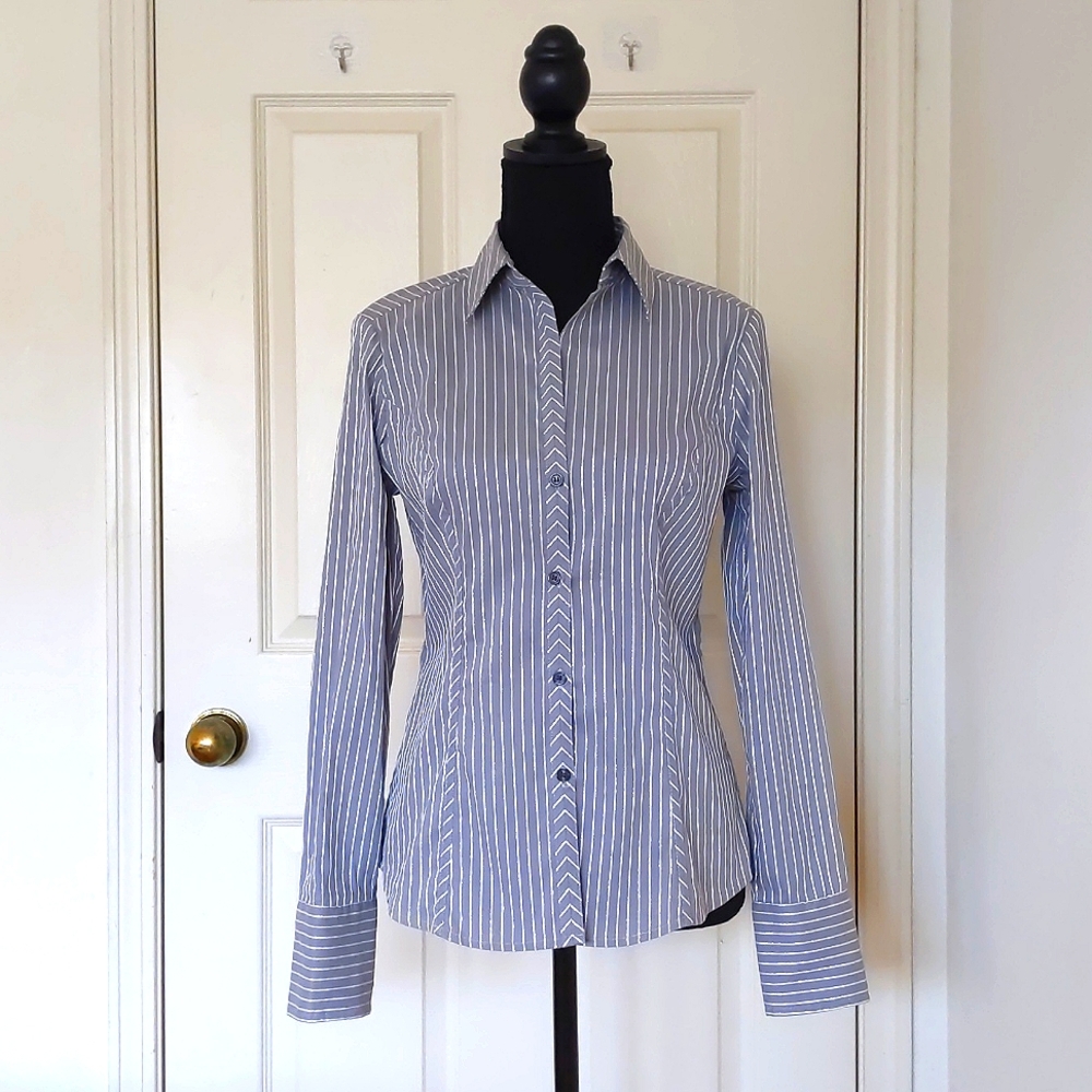 The Limited Stretchable Grey Dress Shirt with silver stripes and sparkling.